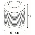 Luminaria de mesa PANTILO ROPE 19 cilíndrico E27, dorado regulable