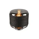 Luminaria de mesa PANTILO ROPE 19 cilíndrico E27, plata regulable