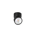 SLV Luminaria de pared y techo KALU 2.0 SINGLE PHASE de 1 llama, UGR < 19, giro cardánico IP20, negro regulable