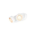 SLV Luminaria de pared y techo KALU 2.0 DOUBLE PHASE de 2 llamas, UGR < 19, giro cardánico IP20, blanco regulable