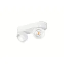 SLV Luminaria de pared y techo KALU 2.0 DOUBLE PHASE de 2 llamas, UGR < 19, giro cardánico IP20, blanco regulable
