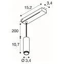 SLV 1-phase pendant luminaire LALU® MIX&MATCH without shade, CCT Switch IP20, black dimmable