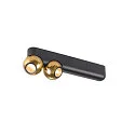 wall and ceiling luminaire DYSKO IP20, gold, black, lacquered dimmable