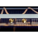 Foco monofásico DYSKO giro cardánico, en forma de bala IP20, brillante, dorado regulable