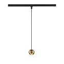 Luminaria colgante de 1 fase DYSKO abajo, en forma de bala IP20, brillante, dorado regulable