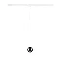 SLV 1-phase pendant luminaire DYSKO down, ball shaped IP20, glossy, black dimmable