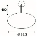SLV pendant luminaire OLYPSO 40 E27 IP20, gold dimmable