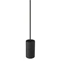 Luminaria colgante FITU PD STONE E27 IP20, negro regulable