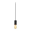 Luminaria colgante FITU PD STONE E27 IP20, negro regulable
