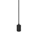 Luminaria colgante FITU PD RIBBED E27 IP20, negro regulable