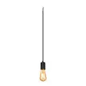 Luminaria colgante FITU PD RIBBED E27 IP20, negro regulable