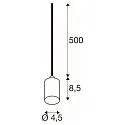 Luminaria colgante FITU PD RIBBED E27 IP20, negro regulable