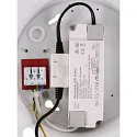 Luminaria de techo PANEL 60 redondo, apto para puestos de trabajo VDU IP20, blanco, barnizado regulable