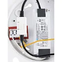 SLV Luminaria de techo PANEL 60 redondo, apto para puestos de trabajo VDU IP20, blanco, barnizado regulable