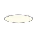 SLV Luminaria de techo PANEL 60 redondo, apto para puestos de trabajo VDU IP20, gris, barnizado regulable