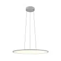 SLV Luminaria colgante PANEL 60 redondo, apto para puestos de trabajo VDU IP20, gris regulable