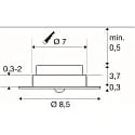 SLV Luminaria empotrable para techos P-LIGHT redondo IP20, blanco 