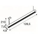 SLV Luminaria colgante GLENOS® PRO IP20, negro regulable