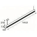 SLV Luminaria colgante GLENOS® PRO IP20, negro regulable