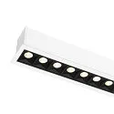 SLV ceiling luminaire GLENOS® PRO UGR < 19, suitable for VDU workstation IP20, black, white, lacquered dimmable
