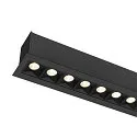 SLV ceiling luminaire GLENOS® PRO UGR < 19, suitable for VDU workstation IP20, black, lacquered dimmable