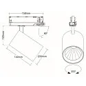 Foco trifásico TRACKSPOT P 17/28W 36° ON-OFF  ajustable, conmutable, multipower IP20, blanco, barnizado 