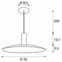 SLV pendant luminaire LALU® SET ELYPSE 33 IP20, black dimmable