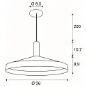 SLV pendant luminaire LALU® SET TETRA 36 IP20, black dimmable