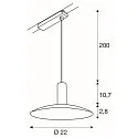 SLV 1-phase pendant luminaire LALU® SET ELYPSE 22 with shade, CCT Switch, set of 1 IP20, black dimmable
