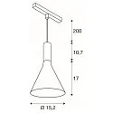 SLV pendant luminaire LALU® SET CONE 15 IP20, black dimmable