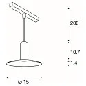 pendant luminaire LALU® SET ELYPSE IP20, black dimmable