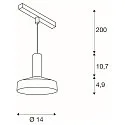SLV pendant luminaire LALU® SET TETRA 14 IP20, black dimmable