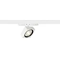 3-phase spot EURO CUBE 2 L DALI flat, square, DALI controllable, UGR < 19, cardanic IP20, black, white dimmable