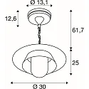 SLV Luminaria colgante SEJERO E27 IP65, beige regulable