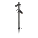 SLV Luminaria con pincho de tierra HELIA SLIM POLE DOUBLE con enchufe IP65, negro