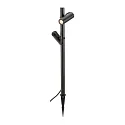 SLV Luminaria con pincho de tierra HELIA SLIM POLE DOUBLE con enchufe IP65, negro