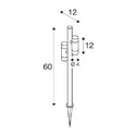 SLV Luminaria con pincho de tierra HELIA SLIM POLE DOUBLE con enchufe IP65, negro