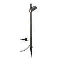 Luminaria con pincho de tierra HELIA SLIM POLE SINGLE con enchufe IP65, negro