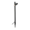 SLV Luminaria con pincho de tierra HELIA SLIM POLE SINGLE con enchufe IP65, negro