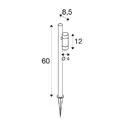 SLV Luminaria con pincho de tierra HELIA SLIM POLE SINGLE con enchufe IP65, negro