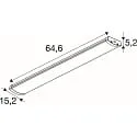 SLV light bar BATTEN FLAT P 600 27 830/840/850 ML, DALI2 WH IP44, white dimmable 12W 1505lm 3000|5000K CRI 80-89 6.46cm