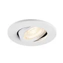 Luminaria empotrable para techos UNIVERSAL DOWNLIGHT MOVE giratorio, con tapa IP20, blanco regulable