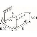 SLV Abrazadera de montaje RETRO Q-STIN T5, Q-STIN T8, VLG T5, VLG T8, plata