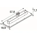 SLV 3-phase luminaire TRACK PANEL IP20, black dimmable