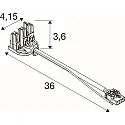 SLV Conector RETRO CON 4P003 4 polos, blanco