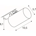 SLV Foco monofásico ENOLA 2.0 M 1PH SINGLE QPAR51 de 1 llama, con portalámpara GU10 IP20, blanco