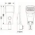 SLV pole luminaire STREET A MICRO IP66, grey 