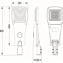 SLV pole luminaire STREET A MINI IP66, grey 
