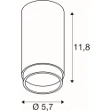 SLV Downlight de superficie GRIP! L CL QPAR51 rígido, con portalámpara GU10 IP20, dorado, negro