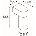 SLV Luminaria de pared ENOLA 2.0 M WL SINGLE GU10 QPAR51 de 1 llama, con portalámpara GU10 IP20, blanco